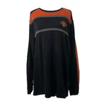 Harley-davidson Mens Xl Shirt Black Orange Knit Long Sleeve Crew Neck. Fixed Price $41.77.