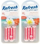 2 Refresh Your Car Odor Eliminating Vent Stick Air Freshener Hawaiian Sunrise. Fixed Price $8.49.