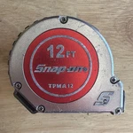 Snap On Tools 12' Tap Measure Measuring Red Silver Aluminum Case Locking TPMA12. Fixed Price $49.95.
