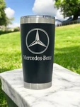 Mercedes Benz Tumbler: 20 Oz Stainless Steel, Double Wall Insulated. Fixed Price $30.00.
