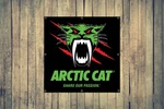 Arctic Cat Snowmobile 5'X5' Vinyl Banner Garage Display Graphic. Fixed Price $98.00.