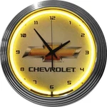 15" Chevrolet Bow Tie Neon Clock. Fixed Price $84.99.