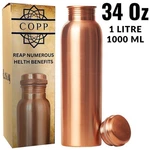 34OZ Pure Copper Water Bottle - Handmade Smooth Finish Ayurvedic Health. Fixed Price $22.49.