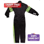 Racequip 1950791RQP, One Black Fire Retardant Fabric Suit Sin Fits Gle Lay. Fixed Price $176.72.