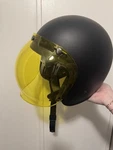 Biltwell Bonanza Helmet Large Matte Black + Bubble Shield Gloves Euc. Fixed Price $140.00.