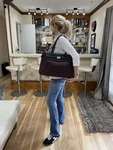 Preowned Tumi Larkin Hayward Triple Compartment Tote Burgundy 73664BRD $495. Fixed Price $210.00.