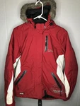 Ski Doo Snowmobile Winter Jacket Red Faux Fur Hood Muskoka Women Size Med. Fixed Price $59.99.