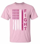 Cancer Awareness Fight Breast Adult Short Sleeve Tee Shirt Light Pink. Fixed Price $21.99.