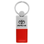 Toyota RAV4 Authentic Logo Red Duo Leather Key Chain Fob Official Licensed. Fixed Price $19.95.