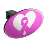 Breast Cancer Awareness Pink Ribbon Oval Tow Trailer Hitch Cover Plug Insert. Fixed Price $8.99.