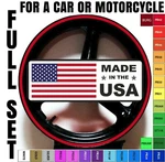17"-18" Motorcycle Car Rim Stripes Wheel Decals Tape Stickers Vinyl Graphic Kit. Fixed Price $12.99.
