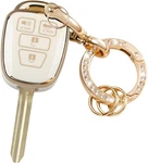 Leerly Fob Cover With Anti-lost Keychain Compatible Toyota White. Fixed Price $17.18.