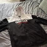 100% Geico Honda Colorblock Full Zip Hoodie Black White Red (men S 2XL). Fixed Price $25.00.