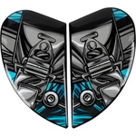 Icon Airframe Pro Helmet Side Plates - Outbreak Blue Motorcycle Atv/utv. Fixed Price $25.00.