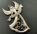 Never Drive Faster Than Your Guardian Angel Can Fly Car Charm Ornament. Fixed Price $8.50.