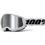100% Strata 2 Junior Goggles Wht-mir Sil Lens. Fixed Price $46.44.