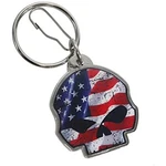 Harley-davidson Willie Skull Patriotic American Flag Keychain Red White Blue. Fixed Price $12.95.