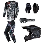 O'neal Attack White Motocross Dirt Bike Gear Jersey Pants Gloves Helmet Combo. Fixed Price $239.00.