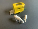 Vintage Matchbox Lesney #43 Pony Trailer With Horses Yellow Green Tow Hitch. Fixed Price $9.99.