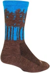 Sockguy Treeline Wool Socks - 6 Inch, Brown/blue, Small/medium. Fixed Price $14.99.