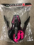 JUST1 J12 Replacement Helmet Peak Visor Carbon Fluo Pink Dirt Bike Motorcycle. Fixed Price $10.00.