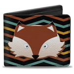 Bi-fold Wallet Fox Face/stripes Black/multi Color. Fixed Price $24.53.