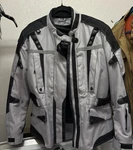 Tourmaster Transition Series Motorcycle Jacket Women's Med 10-12 Gray/armored. Fixed Price $39.00.