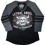Women's Fast & Fearless Raglan Sleeve Shirt Black/gray 1XL LA70203-1X. Fixed Price $34.26.