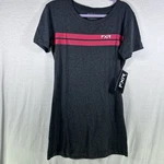 Fxr T-shirt Dress Gray Pink Stripe Women Medium Nwt Race Wear. Fixed Price $21.24.
