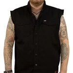 No Regrets Printed Sleeveless Button Down Shirt - Black Medium CO60190M. Fixed Price $42.60.