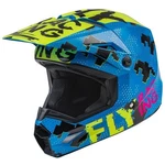 Fly Racing F73-3492YS Kinetic Youth Scan Helmet Blue/hi-vis/pink. Fixed Price $69.99.