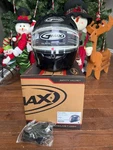 New Gmax Electric Dot Snow Motorcycle Helmet Gloss Black 2X FF-49S. Fixed Price $219.85.