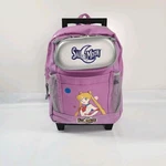 Vintage 2001 Sailor Moon Pink Mini Wheeled Backpack Bag Htf. Fixed Price $49.00.