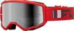 Fly Racing Youth Zone Goggle, Red/charcoal With Silver Mirror/smoke Lens. Fixed Price $49.95.