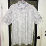 G/fore Icon Camo Tech Polo Shirt Mens Large Gray Stretch Skull And Tees Upf 50+. Fixed Price $27.00.