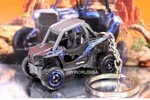 Custom Key Chain Atv Side By Polaris Rzr Black W/blue Accents. Fixed Price $7.99.