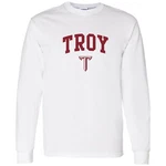 Troy University Trojans Arch Logo Long Sleeve Shirt - White. Fixed Price $37.99.