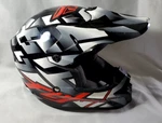 Fly Racing Kinetic Straight Edge Mx Helmet Blk/grey/red Youth Lg 51-52CM Ln. Fixed Price $49.99.