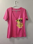 Fxr Women V-neck T-shirt Xl Pink Short Sleeves Pre-owned. Fixed Price $21.70.