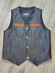 Fmc First Manufacturing Vest Men's Size Large Leather Biker Black. Fixed Price $49.99.