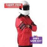 Racequip 111018RQP, One Red Fire Retardant Fabric Jacket Sin Fits Gle Layer. Fixed Price $163.57.