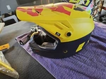Thor Mx Motocross Youth Sector Helmet New Navy & Yellow Plus Extra Visor (med). Fixed Price $65.00.