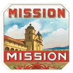 Cigar Box Label Vintage Outer 1920S Mission California Scene Typography. Fixed Price $7.95.