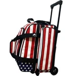 Bowling Ball Double Roller American Flag Deluxe Bag Oversized Accessory Pocket. Fixed Price $118.99.