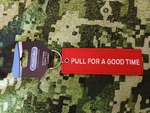 Plasticolor 4-7/8" X 1.5" Pull For Good Time Embroidered Keyring Keychain. Fixed Price $20.00.