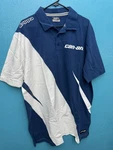 Can-am Kappa Classic Polo, Cotton, Blue/white, Regular Fit Xxl Racing Shirt New. Fixed Price $24.00.