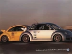 Vw Volkswagen New Beetle Cup Poster W/ "drivers Wanted" & Logo - 16" X 12". Fixed Price $14.95.