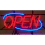 Neonetics 5OPENN Blue Border Sign. Fixed Price $202.01.
