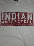 Indian Motorcycles Mens Logo Shirt 2XL White/red. Fixed Price $20.00.