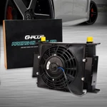 Universal 30 Row 10AN Aluminum Transmission Engine Oil Cooler + 7" Electric Fan. Fixed Price $110.89.